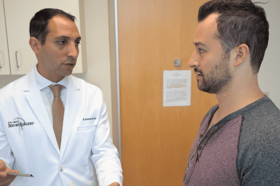 Dr. Sadrameli consults Jason on his treatment options